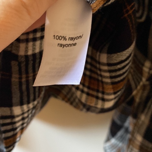 Maurices Kimono Sleeve Plaid Blouse - Picture 5 of 7